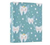 Cute Tooth Fairy Star 3 Ring Binder 1.5 Inch Round Ring Binder View Binder Holds 200 Documents for Home School Office Use