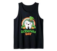 Cute Tooth St Patricks Day Lucky Shamrock Rainbow Dental Tank Top