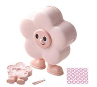 Cute Tooth Storage Box, Flower Shape Tooth Organizer Case, 3 Inches with Secure Lid Design, Durable Container Included Tweezer Tool, Kids Keepsake Holder Compartment Feature, Memory