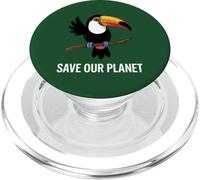 Cute Toucan Nature Conservation Save Planet Men Women Kids PopSockets PopGrip for MagSafe