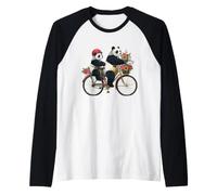 Cute Tow Panda with Bike Funny Unisex Design for Tee Raglan Baseball Tee