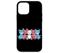 Cute transgender LGBTQ Cats Rainbow Pride Hug group Case for iPhone 12 mini