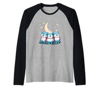 Cute Transgender Owls Under Crescent Moon Pride Raglan Baseball Tee