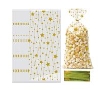Cute Treat Bags for Candy 50 Pieces Star Pattern Goodie Pouches