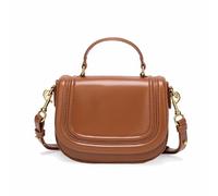 Cute Trendy Mini Bags For Women, Small Vegan Leather Crossbody Purse, Ladies Fashion Satchel Purse Top Handle Bag, Brown