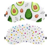 Cute Triangle Pattern 2-Pack Light-Blocking Soft Breathable Sleeping Mask Eye Patch