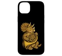 Cute Triceratops Dinosaur Playing French Horn Musician Music Case for iPhone 14 Plus