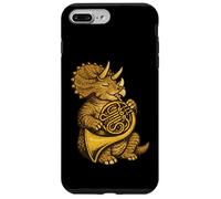 Cute Triceratops Dinosaur Playing French Horn Musician Music Case for iPhone 7 Plus/8 Plus