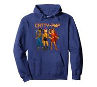 Cute Trio Cat Warriors Parody Retro Aesthetic Pullover Hoodie