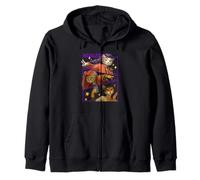 Cute Trio Cat Warriors Parody Retro Aesthetic Zip Hoodie