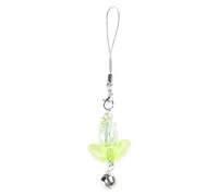 Cute Tulip Flower Pendant Phone Strap Pocket Keychain Strap Backpack Charm Car Decoration Chain Phone Pendant Strap Cartoon Charm Chain Bowknot, フリーサイズ