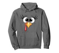 Cute Turkey Kids Girls Fall Vibes Thankful Thanksgiving Pullover Hoodie