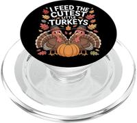 Cute Turkey Mom I Feed The Cutest Little Turkeys Autumn PopSockets PopGrip for MagSafe
