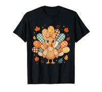 Cute Turkey Thanksgiving Fall Coquette Bow Thankful Women T-Shirt
