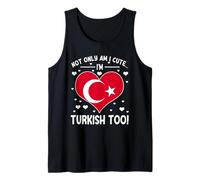 Cute Turkish Heart Flag Türkiye Pride Apparel Tank Top