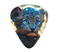 Cute Turquoise Leopard Print Guitar Pick,12 Pack,Includes Thin,Medium,Heavy Gauges,Suitable for guitar,ukulele