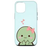 Cute Turtle Bow Funny Middle Finger Teens Women Case for iPhone 12/12 Pro