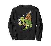 Cute Turtle Coffee Slow Morning Croissant Cafe Vibes Sweatshirt
