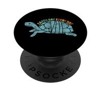 Cute turtle conservation Earth Day Graphic distressed style PopSockets Adhesive PopGrip