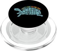 Cute turtle conservation Earth Day Graphic distressed style PopSockets PopGrip for MagSafe