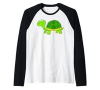 Cute Turtle Drawing Dinosaurs Hand Drawn Back to School Raglan Baseball Tee