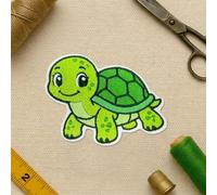 Cute Turtle Patch, Sew On Iron On Embroidered Sea Animal Patch for Clothes Backpacks Hats Jeans Bag, Gift for Kids, Teens, Ocean Lovers, Birthday or Christmas Gift