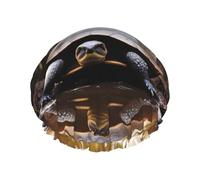 cute turtle Printed shower cap, reusable, specially designed for women's long hair, double-layer structure, suitable for bathing.