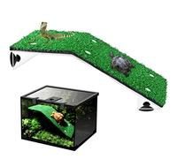 Cute Turtle Resting Sunbathing | Turtles Sunbathing - Green Climbing Ladder 22x7cm | Floating Turtle Dock Decoration, It Is
