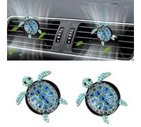 Cute Turtle Themed Air Vent Clips, 2-Pack, Car Interior Accessories, Sea Turtle Decor, Unique Gift for Women, Beachy Coastal Style for Car Enthusiasts and Nature Lovers