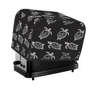Cute Turtles Black White Toaster Cover 2 Slice Toaster Cover, Dust Cover Kitchen Small Appliance Cover Women Gift
