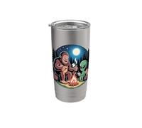 Cute UFO Bigfoot Alien Camping Stainless Steel Insulated Tumbler