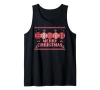 Cute Ugly Sweater Baseball Christmas Balls Holidays Tank Top