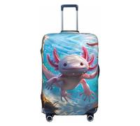 Cute Underwater Axolotl Travel Luggage Covers - Elasticity Suitcase Covers Protector for Luggage 18-32 Inch