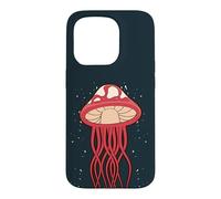 Cute Underwater Sea Jellyfish Mushroom Foraging Mycology Case for iPhone 15 Pro