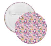Cute Uni-corn-horse Buttons Pin Badges Tinplate Lapel Pins Crafts for Shirts Clothes Bag Accessory 1PCS