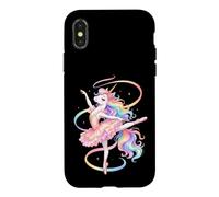 Cute Unicorn Ballerina Pastel Rainbow Ballet Dancer Case for iPhone X/XS