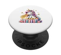 Cute Unicorn Blowing Magic Dust Celebration Candles PopSockets Adhesive PopGrip