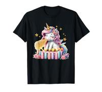 Cute Unicorn Blowing Magic Dust Celebration Candles T-Shirt