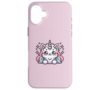 Cute Unicorn Cat Magical Fantasy Art Kawaii Case for iPhone 16 Plus