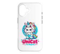 Cute Unicorn Cat Magical Kitty Rainbow Fantasy Cat Lover Case for iPhone 16