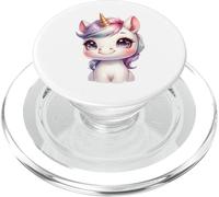 Cute Unicorn Design with Rainbow Mane for Girls PopSockets PopGrip for MagSafe