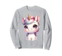 Cute Unicorn Design with Rainbow Mane for Girls Sweatshirt