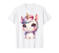 Cute Unicorn Design with Rainbow Mane for Girls T-Shirt