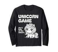 Cute Unicorn Game Girls Women Kids Funny Kawaii Stuff Long Sleeve T-Shirt