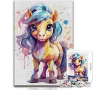 Cute Unicorn Jigsaw 1000 Pieces for Teenagers Educational Play for Skill Growth for Special Moments Size 38x52cm