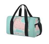 Cute Unicorn Llama Alpaca Sports Duffel Bag Weekend Overnight Bag Tote Holdall Casual Travel Gym Duffel Bags for Kids Girls Boys Women Men