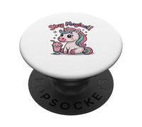 Cute Unicorn Mascot, Stay Magical! PopSockets Adhesive PopGrip