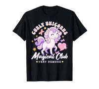 Cute Unicorn Pastel Curly Haired People Very Cutesy Magical T-Shirt