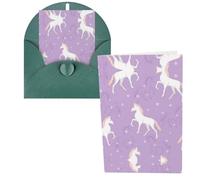 Cute Unicorn Print Thank You Cards Greeting Cards With Envelopes Blank Note Cards 10x15 cm Perfect for Thank Yous Invitations