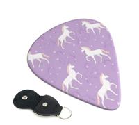 Cute Unicorn Printed Guitar Picks 6 Pcs Guitar Plectrum Acoustic Electric Guitar Pick For Bass Electric Acoustic Guitars Ukulele Thin Medium Thick Set 0.46mm